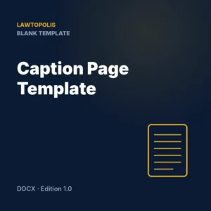 Caption Page Template — Lawtopolis template cover