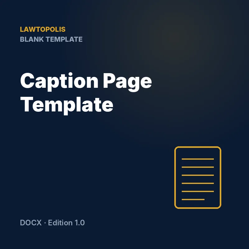 Caption Page Template — Lawtopolis template cover