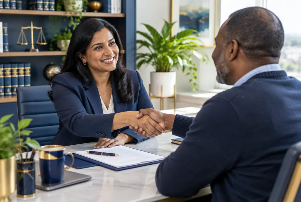 Assignment — an attorney meeting a client
